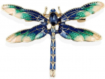 Sagė su cirkonio vabzdžių DRAGONFLY segtuku retro