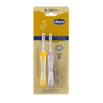 Dantų &scaron;epetėlių rinkinys &bdquo;Chicco First Milk Teeth&ldquo; 6&ndash;36 mėn., itin mink&scaron;ti &scaron;ereliai, 2 vnt.