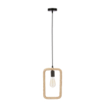 Pakabinamas &scaron;viestuvas Candellux Ostor juodas-smėlio spalvos stačiakampis gaubtas E27 1x40W