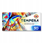 Temperos dažai, kurių tūbelėje yra 10 spalvų