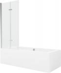 Vonia Mexen Cube su apdaila ir stiklo sienele, 170x80 cm + 80 cm (II)