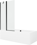 Vonia Mexen Cube su apdaila ir stiklo sienele, 180x80 cm + 100 cm