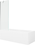 Vonia Mexen Cubik su apdaila ir stiklo sienele, 160x70 cm + 60 cm