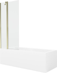 Vonia Mexen Cubik su apdaila ir stiklo sienele, 150x70 cm + 80 cm