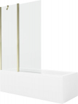 Vonia Mexen Cubik su apdaila ir stiklo sienele, 160x70 cm + 120 cm
