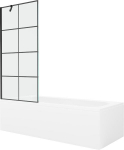 Vonia Mexen Vega su apdaila ir stiklo sienele, 150x70 cm + 80 cm