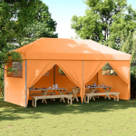I&scaron;skleidžiama proginė palapinė su 4 sienomis, oranžinė