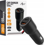 Automobilinis įkroviklis 38w Usb-c Pd + Usb Qc 4.0