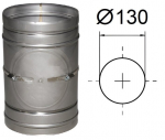 Dūmtraukio vamzdis su revizija Akvilon, L-250 mm, D-130 mm