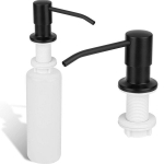 Įmontuojamas skysto muilo dozatorius, 500 ml, juodas