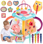 Mokomasis interaktyvus sensorinis kubas Montessori, 7in1