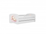 Vaiki&scaron;ka lova be stalčiaus su čiužiniu Kocot Kids BabyDreams White dream 160x80 cm, balta