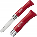 Opinel sulankstomas peilis Inox Nr. 7 My First vaikams, raudonas [001970]