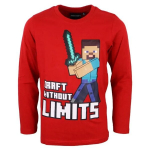 Vaiki&scaron;ki mar&scaron;kinėliai ilgomis rankovėmis Minecraft, raudoni