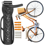 Dviračių sieninis garažo stovas, juodas