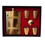 Gertuvės ir stikliukų rinkinys, auksinis