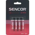 Cinko ir anglies baterijos AAA 1.5V Sencor, 4 vnt.