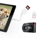 Biuro produktai, &bdquo;iPhone SD&ldquo; ir &bdquo;Micro SD&ldquo; kortelių skaitytuvas, dvigubas lizdas, &bdquo;Plug and Play&ldquo;.