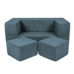 Putų Sofa Kubo Formos vaikams - Sofa Vaikų Kambariui, Aesthetic, Turkio spalvos
