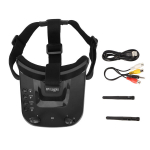 Mini FPV akiniai 5,8 GHz 3 colių 40 kanalų 480 x 320 LCD ekranas 1200 mAh FPV vaizdo ausinių akiniai su dviguba RP SMA antena, skirti FPV lenktyniniams dronams keturkopiams