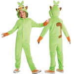 Pokemon Grookey karnavalinis kostiumas žalias persirengėlis 109-126 cm (4-6 metai)