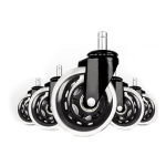 5 vnt. sukamieji ratukai, nailoniniai biuro kėdžių ratai, tvirti besisukantys ratai kietmedžio grindims kilimui