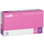 EasyCARE vienkartinės nitrilo pir&scaron;tinės, be miltelių, nesterilios, rožinės, XS dydis, 100vnt.