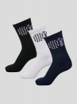 Hummel hmlCOURT kojinės, 3 poros, juodos ir baltos