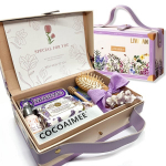 Kelioninio dydžio grožio dovanų rinkinys LIVMAN JWS-104 su dantų pasta, valomuoju muilu, rankų kremu, kūno losjonu, plaukų &scaron;epečiu ir kitomis smulkiomis dovanėlėmis