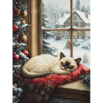 Siuvinėjimo kryžiumi rinkinys Luca-S. "Žiemos miegas" 29x40cm SBU5074