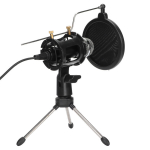 Mikrofonai, 3,5 mm kondensatoriaus įra&scaron;ymo mikrofonas, kompiuterio MIC rinkinys karaokei, žaidimams, podcast'ams ir vaizdo konferencijoms