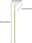 Dirbtinės gėlės, X-Large Calla Lily puok&scaron;tė, Real Touch &scaron;ilko gėlės dekoravimui