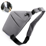 Vyri&scaron;ki krep&scaron;iai, Vandeniui atsparus stropinis krep&scaron;ys nuo vagystės &ndash; dviračių sportinė kuprinė su apsauga nuo krūtinės, pilka