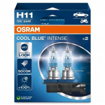 Halogeninės lemputės H11, 13,2V, 55W, iki 5000K, COOL BLUE INTENSE serija