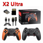 Žaidimų konsolė Nauja X2 Ultra Video Game Stick konsolė arba TIK 2.4G dvigubas belaidis valdiklis 4K HD30000 Games 64G/128G Retro Games Christmas Gift 64G