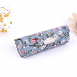 Professional Lipstick Case - Durable Soft Leather Set with Mirror, Blue