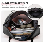 Turistinės ir kelioninės kuprinės, &bdquo;Travel Tote Duffel Gym&ldquo; krep&scaron;ys su sauso ir &scaron;lapio atskyrimu, juodas