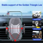 Telefono laikiklis Telefonų laikikliai, ventiliacinis automobilinis telefono laikiklis &ndash; patogus dideliam telefonui, tvirtas sukibimas, neslidus dizainas,