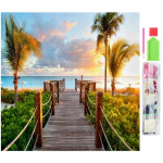 Deimantų siuvinėjimo mozaika palmės 30x30m