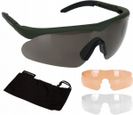 Balistiniai akiniai Swisseye Raptor Olive, 3 keičiami lę&scaron;ių spalvų variantai