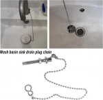 Create idea rutulinė grandinėlė kriauklei 4 vnt. su s formos kabliuku ir varžto ki&scaron;tuku, kriauklės kam&scaron;tis, grandinėlės priedai namams, voniai, virtuvei