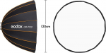 Godox Qr-p120 parabolinis softbox'as 120 cm difuzorius bowens mount su ne&scaron;iojimo krep&scaron;iu studijos fotografijai