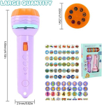 Dagord 2 vnt. vaiki&scaron;kas projektoriaus žibintuvėlis su 80 vaizdų žibintuvėlio projektoriaus diskais istorija vaikų istorijos skaidrių demonstravimo projektoriaus žaislai vaikams nuo 3 metų ankstyvajam ugdymui