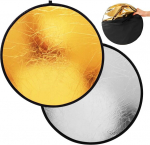 1 x foto reflektorius su laikymo krep&scaron;iu, asmenukių reflektorius, ne&scaron;iojamas reflektorius, sulankstomas reflektorius, apvalus reflektorius