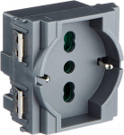 Vimar Sicury 0r16211 sieninis lizdas su apsauga nuo vaikų 2p+t 16 A 250 V ~ universalus naudojimas itali&scaron;kas standartas P40 2 moduliai