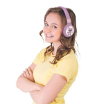 &bdquo;2 in 1 Bluetooth&reg; ir laidinis ausines, patogios ir sulankstomos vaikams su garso lygių ribojimu &ndash; Angel&ldquo;