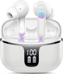 Renimer Bluetooth 5.3 in-ear ausinės su Hd mikrofonu, stereo Hifi, 2025 belaidės, 40 val. sportui, valdymas lietimu, Usb-c, Ip7 atsparumas vandeniui, pilkos