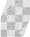 Elimeli minky vaiki&scaron;kas pledukas, jaukus pledukas, ropojimo pledukas - itin mink&scaron;tas minky dots polar fleece ir medvilnė su užpildu, vaiki&scaron;kas pledukas, 75 x 92 cm, auk&scaron;tos kokybės (patchwork Grey - Stars)