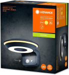 Ledvance endura style solar sieninis &scaron;viestuvas, glow, du atskirai valdomi &scaron;viesos žiedai, &scaron;ilta balta &scaron;viesa (3000 k), integruotas jutiklis, gali būti naudojamas be maitinimo, apsaugos klasė ip44, tamsiai pilka