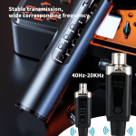 Yinker Xlr belaidis mikrofono siųstuvo imtuvas 1 prie 1 Uhf belaidis mikrofonas dinaminiam mikrofonui kondensatorinis mikrofonas 50 m dainavimui / vie&scaron;am kalbėjimui